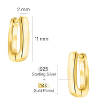 Oval Creolen in 925 Silber