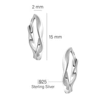 Verdreht Creolen in 925 Silber