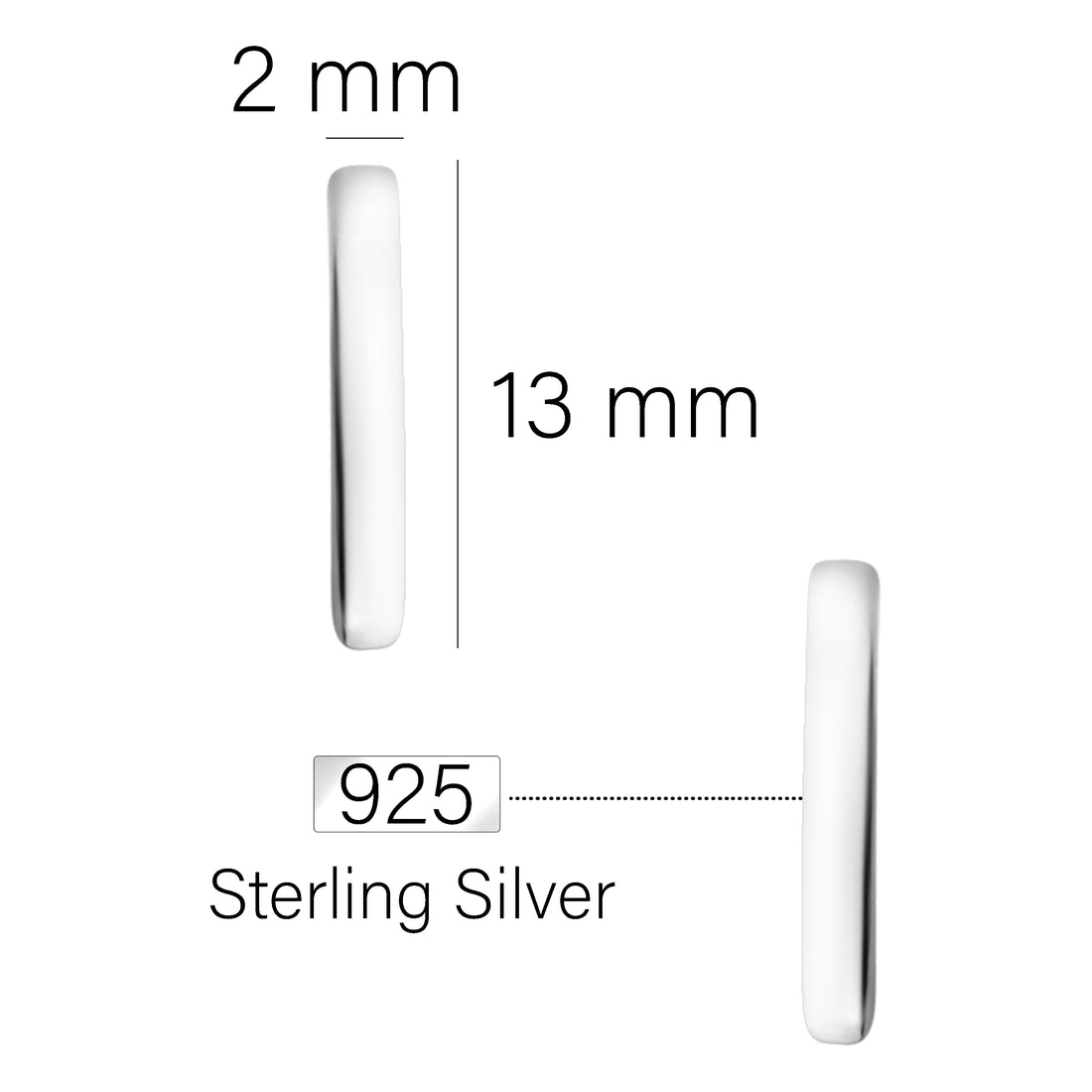Herz Creolen in 925 Silber