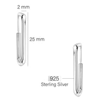 Quadrat Ohrhänger in 925 Silber