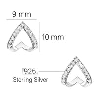 Herz Steck Creolen in 925 Silber
