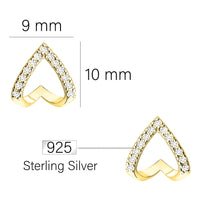 Herz Steck Creolen in 925 Silber