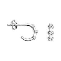 Zirconia Steck Creolen in 925 Silber