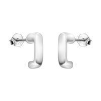 Quadrat Steck Creolen in 925 Silber