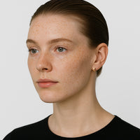 Quadrat Steck Creolen in 925 Silber