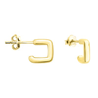 Quadrat Steck Creolen in 925 Silber