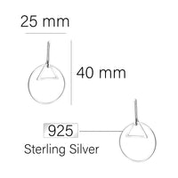 Kreis Ohrhänger in 925 Silber