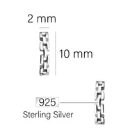 Kette Steck Creolen in 925 Silber