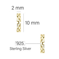 Kette Steck Creolen in 925 Silber