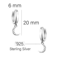 Mond Creolen in 925 Silber
