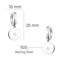 Sonne Creolen in 925 Silber