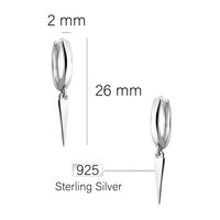 Spitze Creolen in 925 Silber
