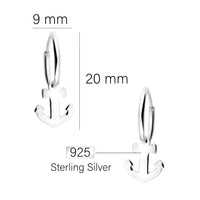 Anker Creolen in 925 Silber