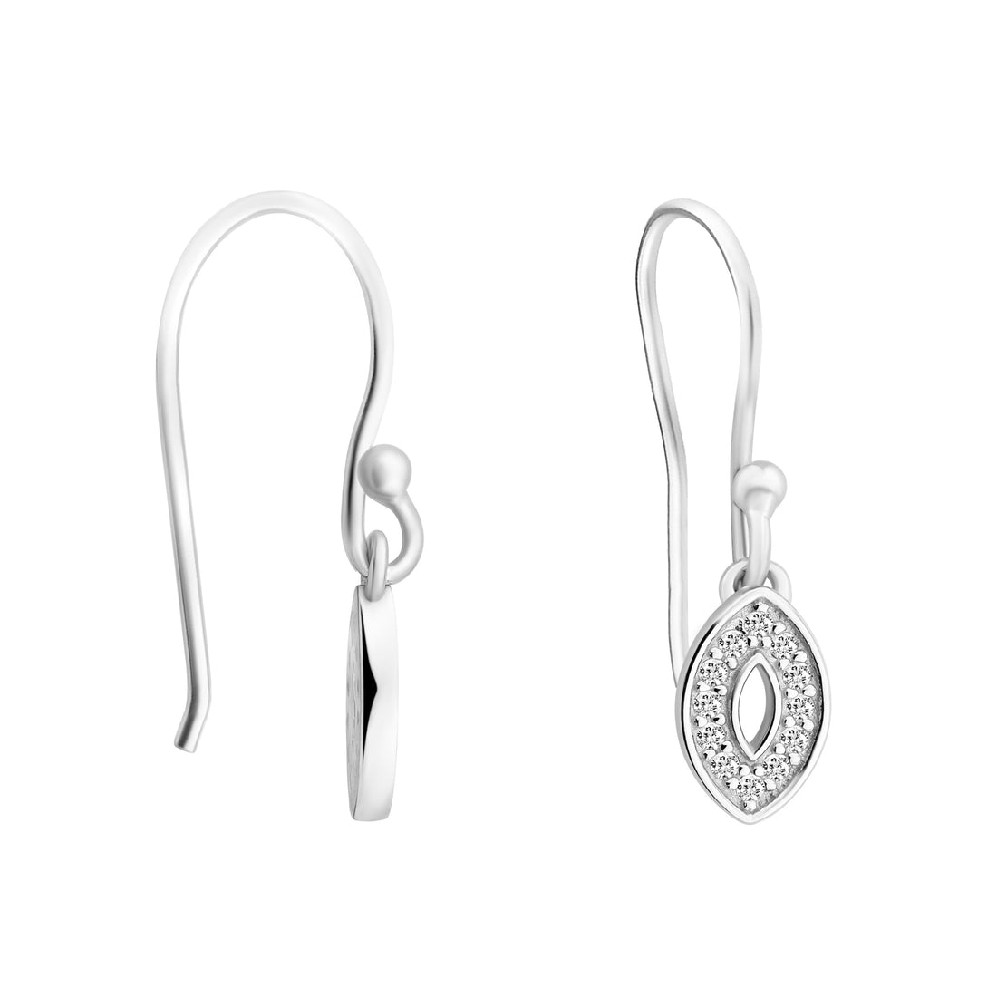 Oval Ohrhänger in 925 Silber