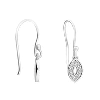 Oval Ohrhänger in 925 Silber