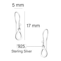 Oval Ohrhänger in 925 Silber