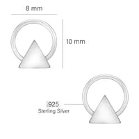 Kreis Ohrstecker in 925 Silber