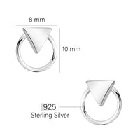 Kreis Ohrstecker in 925 Silber