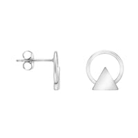 Kreis Ohrstecker in 925 Silber