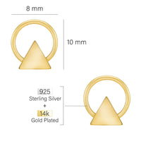 Kreis Ohrstecker in 925 Silber