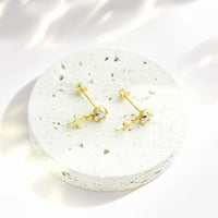 Zirconia Kreuz Ohrstecker in 925 Silber