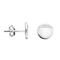 Haupt- und Seitenansicht von Kreis Ohrstecker in 925 Silber von Sofia Milani - E1560