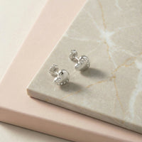 CloseUp von Herz Ohrstecker in 925 Silber von Sofia Milani - E1568