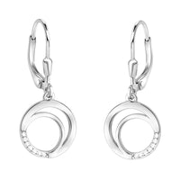Haupt- und Seitenansicht von Kreis Ohrhänger in 925 Silber von Sofia Milani - E1602