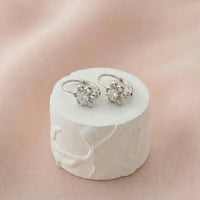 CloseUp von Blumen Ohrhänger in 925 Silber von Sofia Milani - E1618