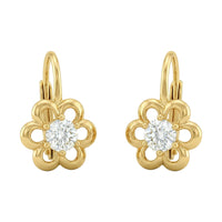 Haupt- und Seitenansicht von Blumen Ohrhänger in 925 Silber von Sofia Milani - E1619