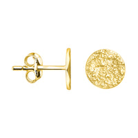 Haupt- und Seitenansicht von Gehämmerter Kreis Ohrstecker in 925 Silber von Sofia Milani - E1625