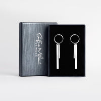 Boxansicht von Kreis Stab Ohrhänger in 925 Silber von Sofia Milani - E1632