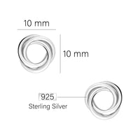 Maßenansicht von Kreis Ohrstecker in 925 Silber von Sofia Milani - E1712
