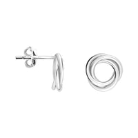 Haupt- und Seitenansicht von Kreis Ohrstecker in 925 Silber von Sofia Milani - E1712