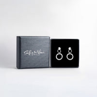 Boxansicht von Kreis Ohrstecker in 925 Silber von Sofia Milani - E1736