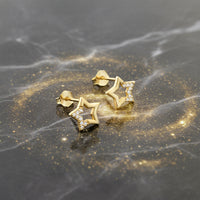 CloseUp Ansicht von Stern Ohrstecker in 925 Silber von Sofia Milani - E1742