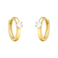 Haupt- und Seitenansicht von Zirkonia Creolen in 925 Silber von Sofia Milani - E1768