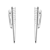 Haupt- und Seitenansicht von Spitze Ohrstecker in 925 Silber von Sofia Milani - E1819