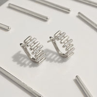 Gitter Ohrstecker in 925 Silber von Sofia Milani - E1821