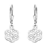 Haupt- und Seitenansicht von Blumen Ohrhänger in 925 Silber von Sofia Milani - E1825