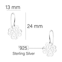 Maßenansicht von Ornamenten Ohrhänger in 925 Silber von Sofia Milani - E1835