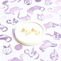 CloseUp von Katzen Ohrstecker in 925 Silber von Sofia Milani - E1840