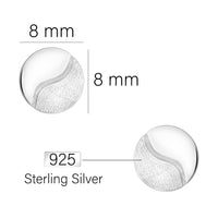 Maßenansicht von Gebürstetes Yin und Yang Ohrstecker in 925 Silber von Sofia Milani - E1845