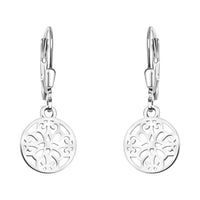 Haupt- und Seitenansicht von Ornament Kreis Ohrhänger in 925 Silber von Sofia Milani - E1861