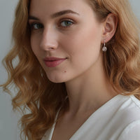 Modelansicht von Herz Blumen Ohrhänger in 925 Silber von Sofia Milani - E1865