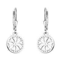 Haupt- und Seitenansicht von Blumen Kreis Ohrhänger in 925 Silber von Sofia Milani - E1873