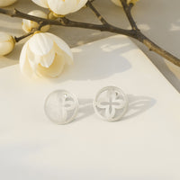 Blumen Kreis Ohrstecker in 925 Silber von Sofia Milani - E1885