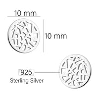 Maßenansicht von Ornament Kreis Ohrstecker in 925 Silber von Sofia Milani - E1897