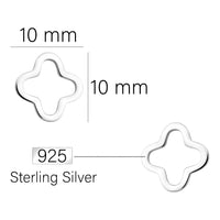 Maßenansicht von Blumen Ohrstecker in 925 Silber von Sofia Milani - E1899