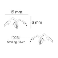 Maßenansicht von Berg Ohrstecker in 925 Silber von Sofia Milani - E1901